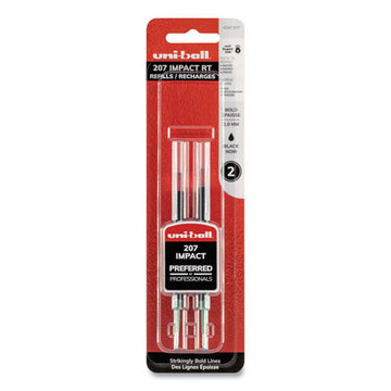 uni-ball® Refill For Gel 207 Impact Rt Roller Ball Pens, Bold Conical Tip, Black Ink, 2-pack freeshipping - TVN Wholesale